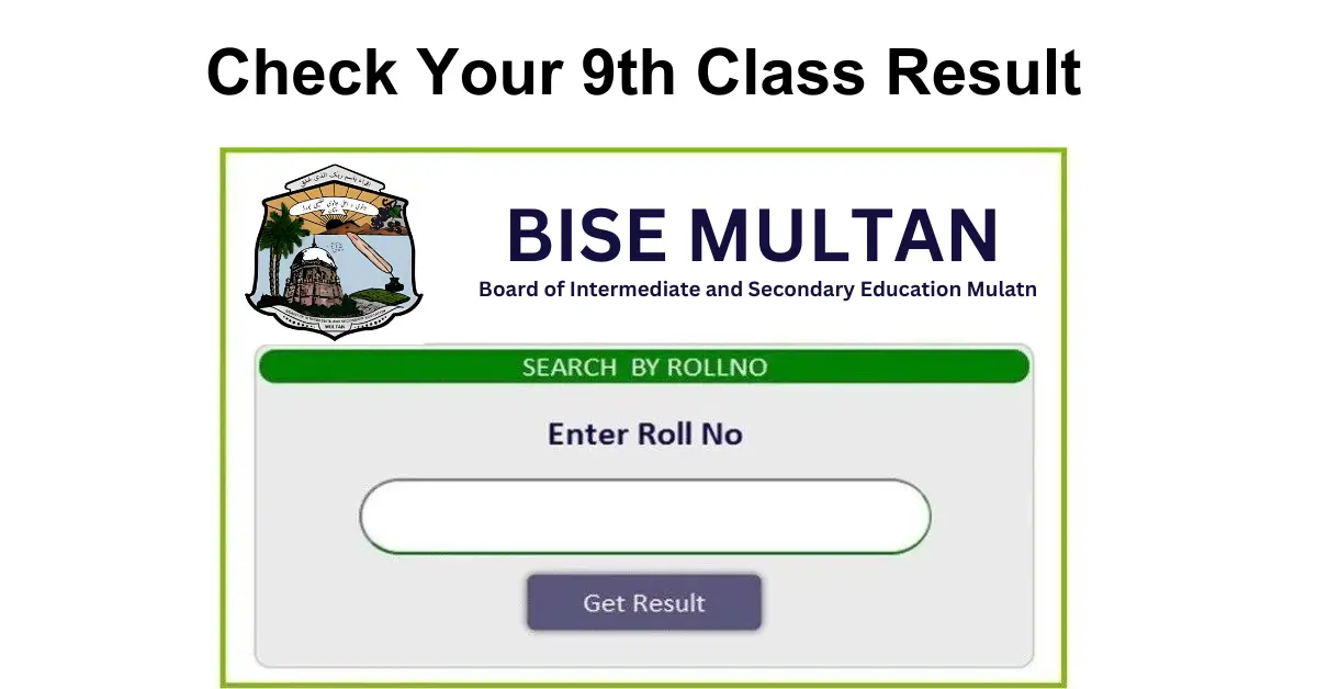 BISE Multan 9th Class Result 2023 Check Online