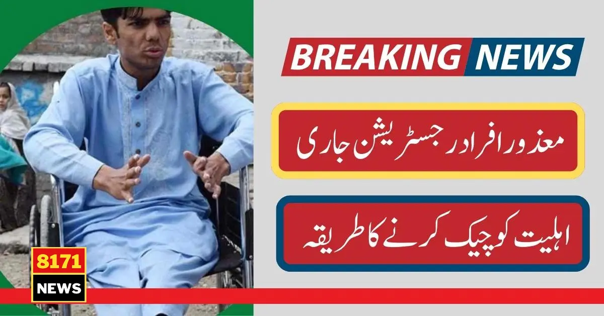 Ehsaas Program for Disabled Person Registration Form