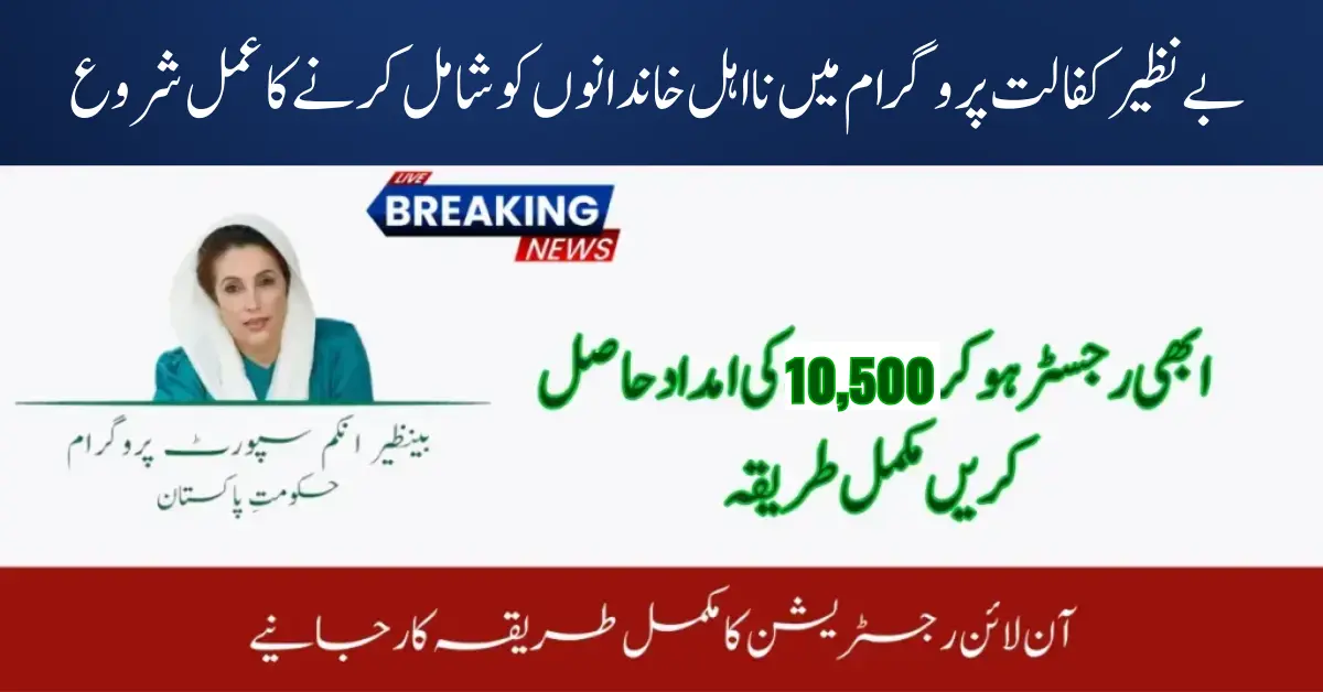 10500 Benazir Kafalat Program Payment Check By CNIC