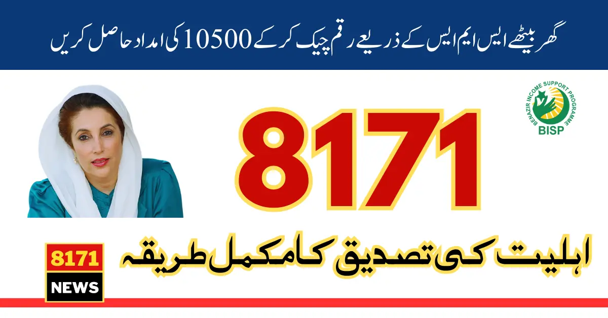 Get Payment SMS Of Ehsaas Program Through 8171