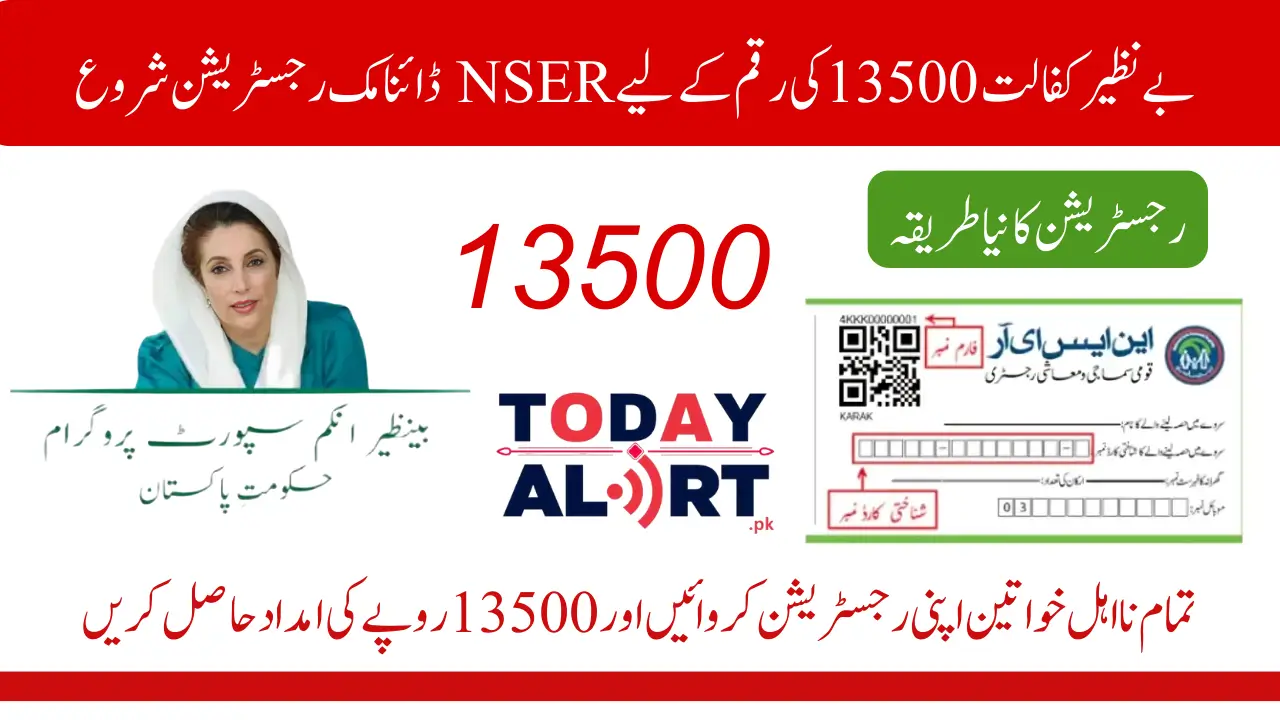 NSER Dynamic Registration Started For Benazir Kafaalat Payment 13500