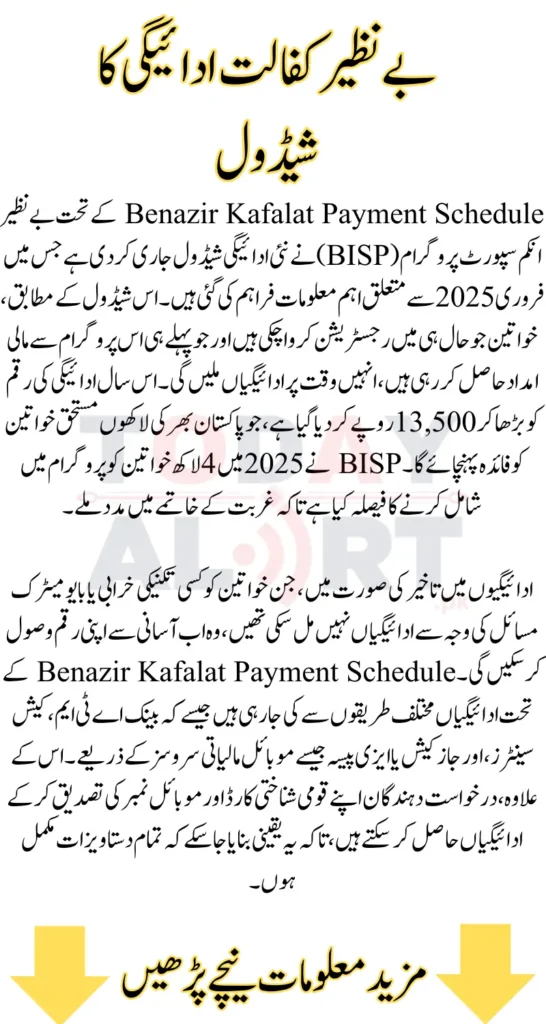 Benazir Kafalat Payment Schedule for January to March Installment Announced